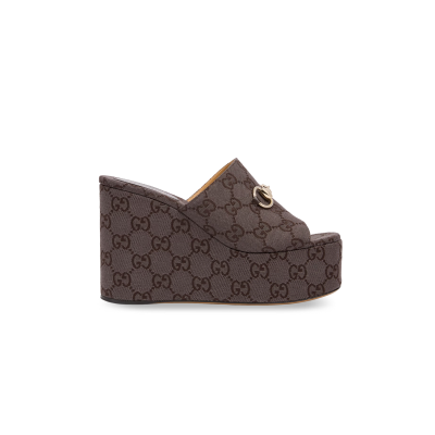GUCCI WOMEN'S HORSEBIT WEDGE SANDALS 816328